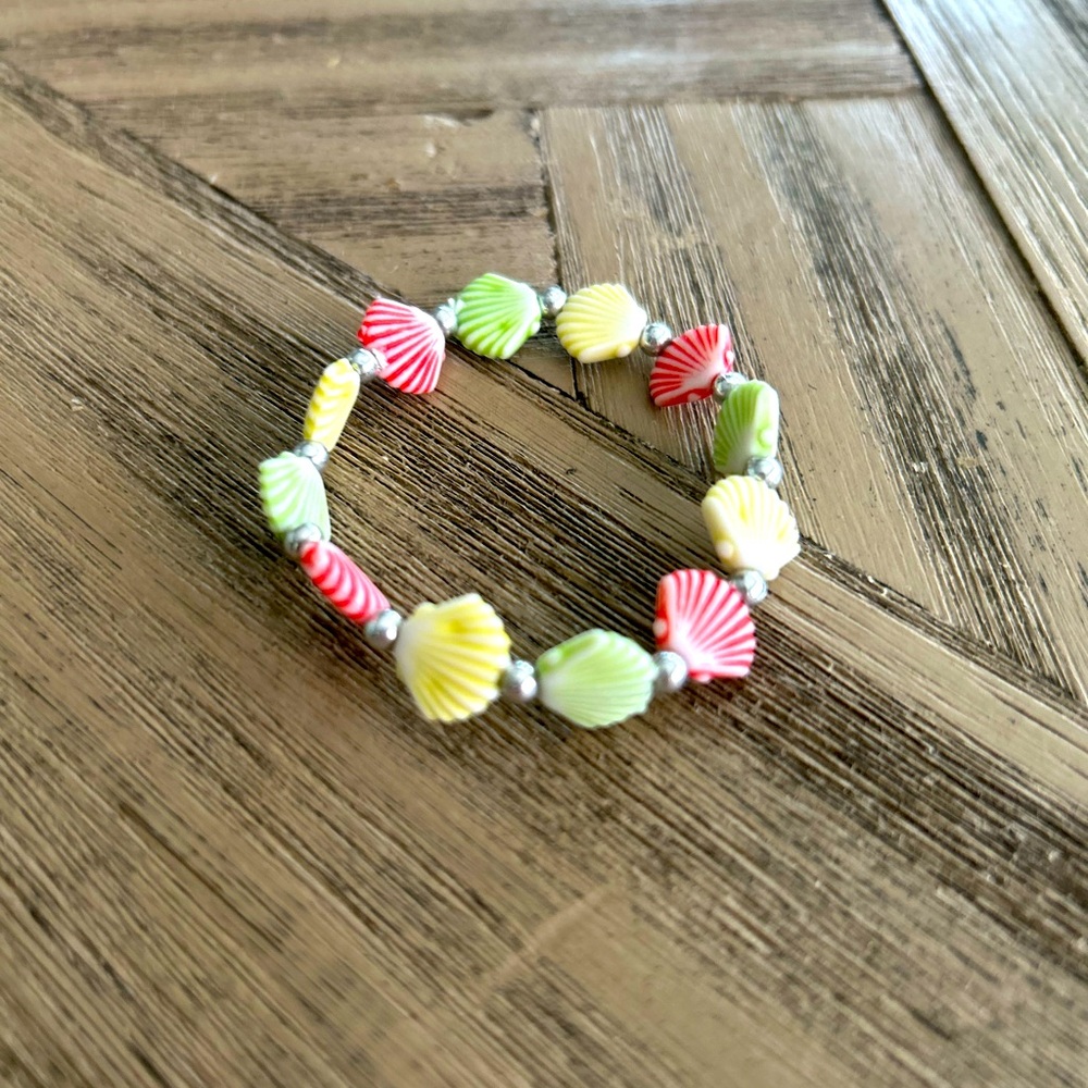 |🌅🐚| adorable colorful seashell bracelet custom made